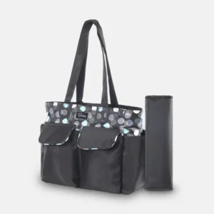 TINNIES DIAPER BAG – BLACK, EVERYDAY ESSENTIALS ORGANIZED