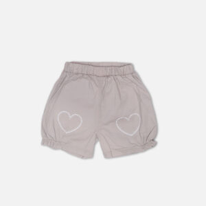 Baby Girls Pink Lace T-Shirt and Heart Shorts Set from Mini & Me