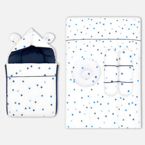 5-Piece Baby Carry Nest Set Blue & White Star