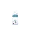Pigeon Compact Flexible baby bottle for 0+ months featuring a colorful hornbill bird on a branch illustration with a teal collar cap.