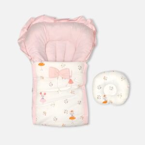 Cute Baby Carry Nest and Matching Pillow Set Soft Velvet