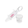 Farlin baby medicine feeder syringe with a clear measuring cup on a white background