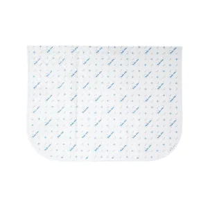 Farlin Baby white quilted changing mat with blue patterns, displayed flat against a plain background for the Mini & Me online store.