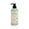 Pigeon Natural Botanical Baby Milky Lotion 500ml light green pump bottle featuring olive oil, argan oil, and chamomile ingredients with a cute cartoon rabbit label