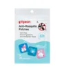 A pack of 24 Pigeon DEET-Free Anti-Mosquito Patches with natural ingredients and cute animal designs offering up to 6 hours of protection, sold at Mini and Me.