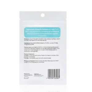 A pack of 24 Pigeon DEET-Free Anti-Mosquito Patches with natural ingredients and cute animal designs offering up to 6 hours of protection, sold at Mini and Me.